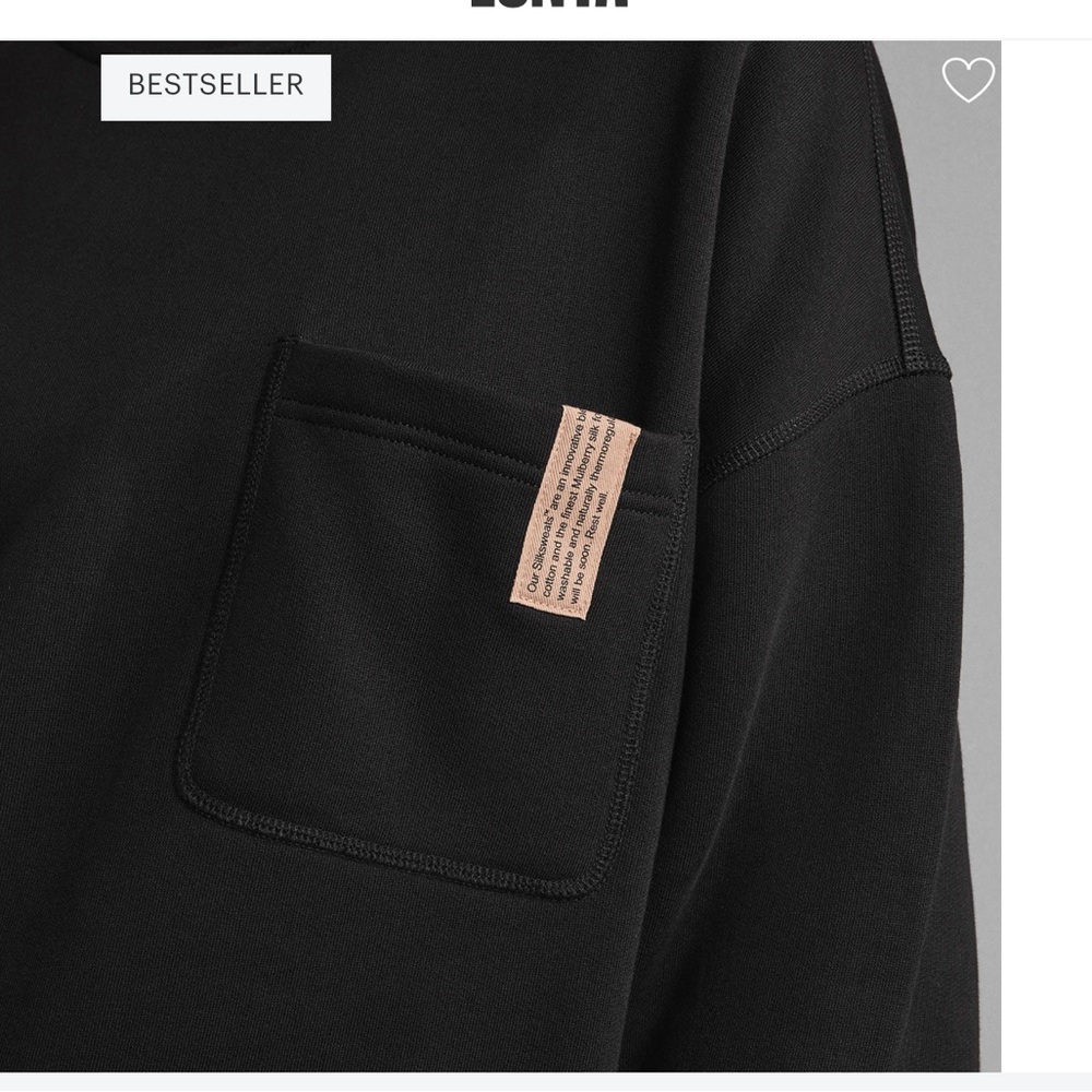 Lunya | Silksweats™ Reversible Pocket Sweatshirt XS - Picture 3 of 8